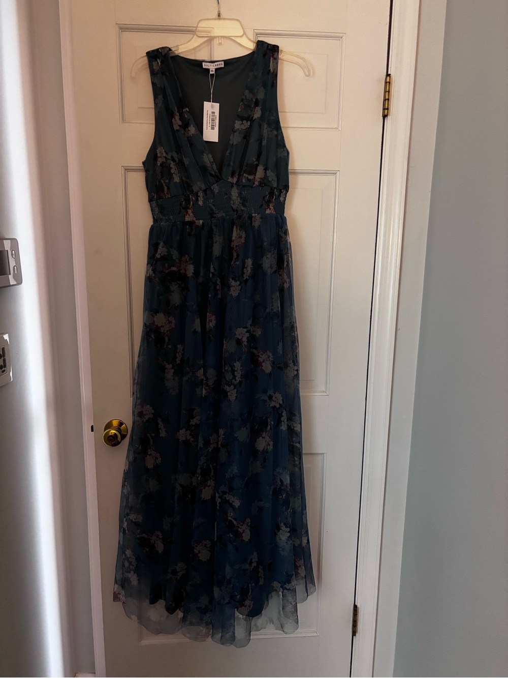 Baltic Born Teal Floral Midi Dress